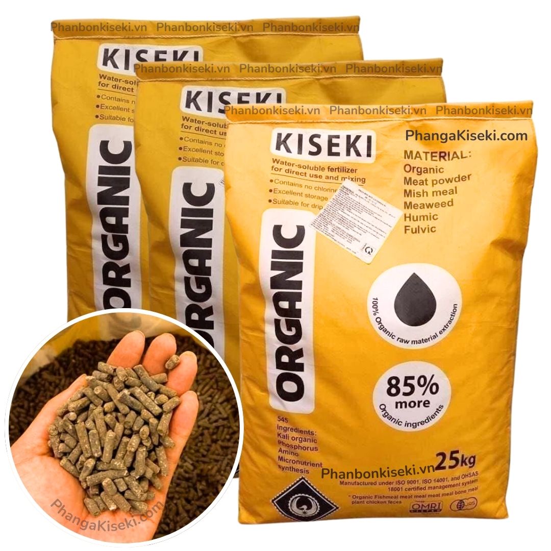 Combo 3 Bao Phân Bón Hữu Cơ Kiseki Bao 25 Kg